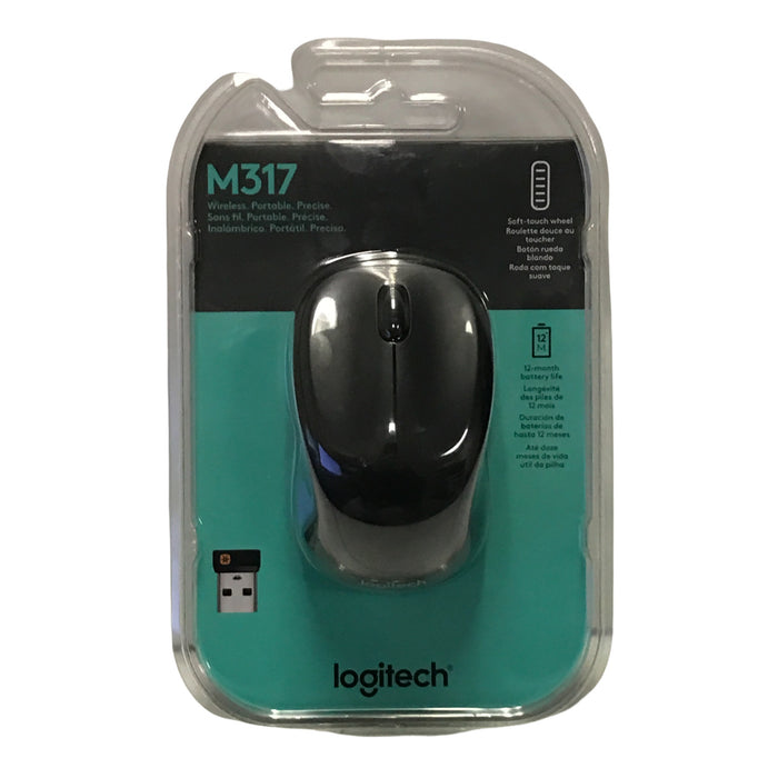 Logitech Mouse M317, Wireless Optical Mouse (Black)