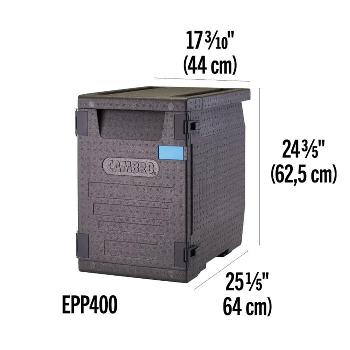 Cambro Cam GoBox Insulated Front-Loading Food Service Carrier, EPP400110