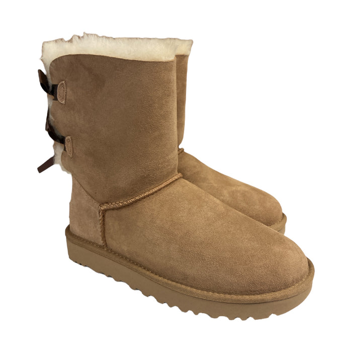 UGG Women's Bailey Bow II Slip On Sheepskin Lining Mid-Calf Boot