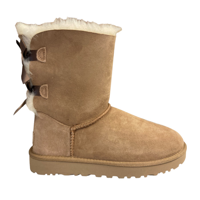 UGG Women's Bailey Bow II Slip On Sheepskin Lining Mid-Calf Boot