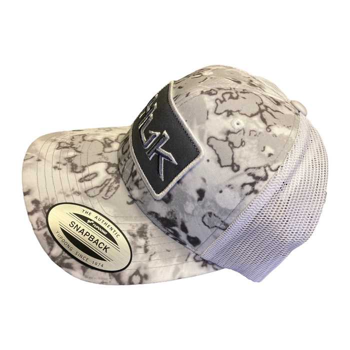 HUK Men's Authentic Snapback Fin Flats Camo Trucker Hat