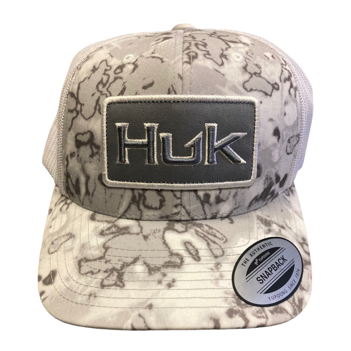 HUK Men's Authentic Snapback Fin Flats Camo Trucker Hat