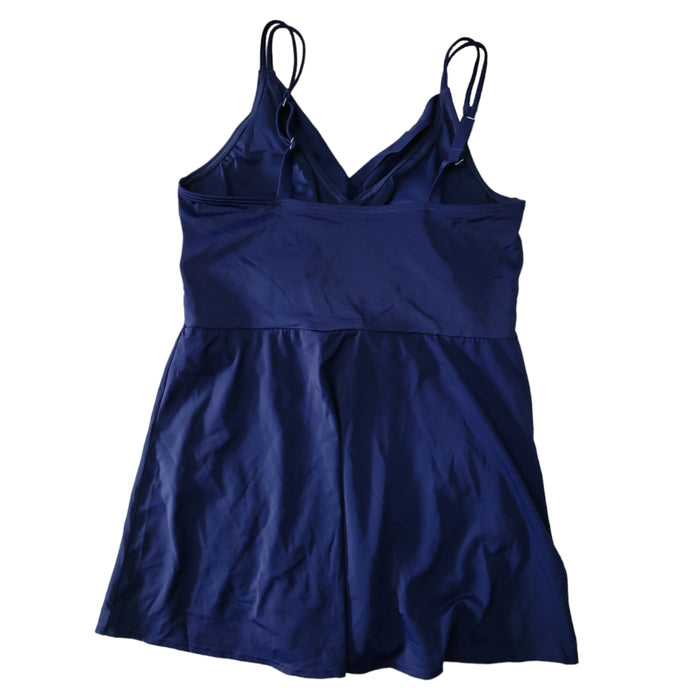 Land's End Women's Adjustable Strap Pull On Swim Dress