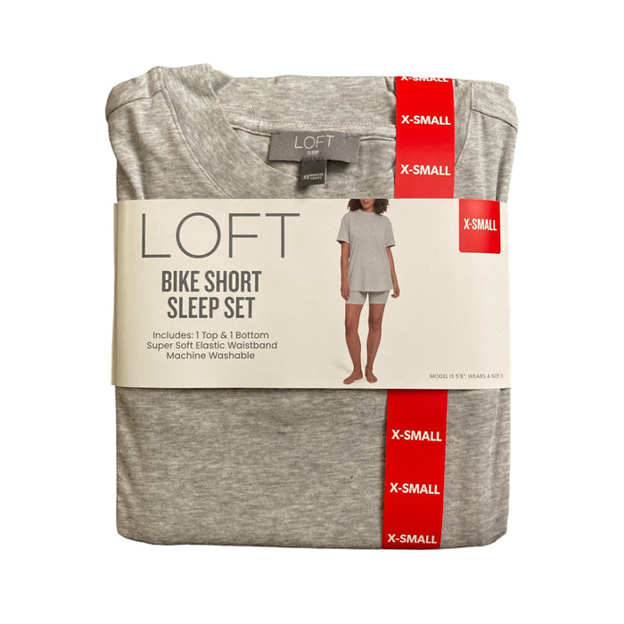 Loft Women's Soft Short Sleeve Top & Bike Short Sleep Set