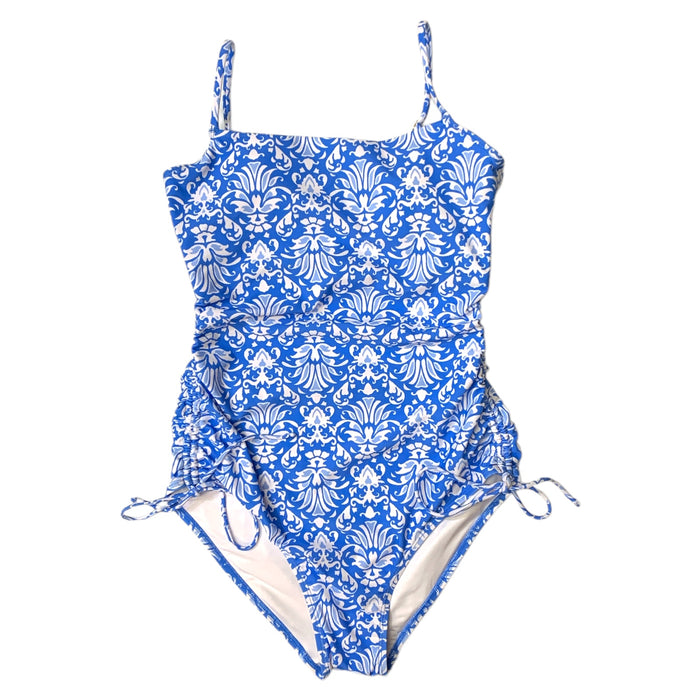 Loft Women's Shirred Side Tie Fully Lined One-Piece Swimsuit