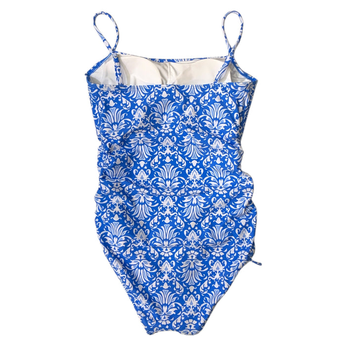 Loft Women's Shirred Side Tie Fully Lined One-Piece Swimsuit