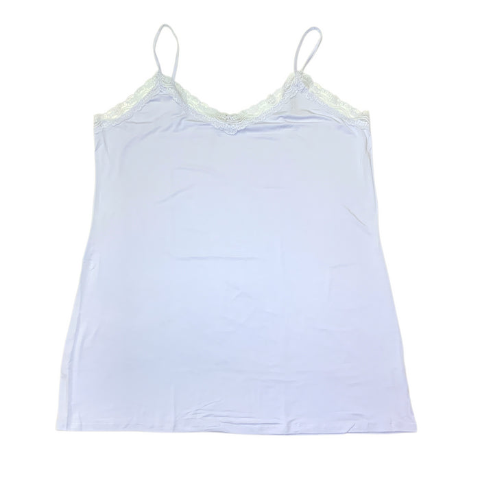 LOFT Women's Lace Neck Trim Soft Cozy Cami Sleep Dress