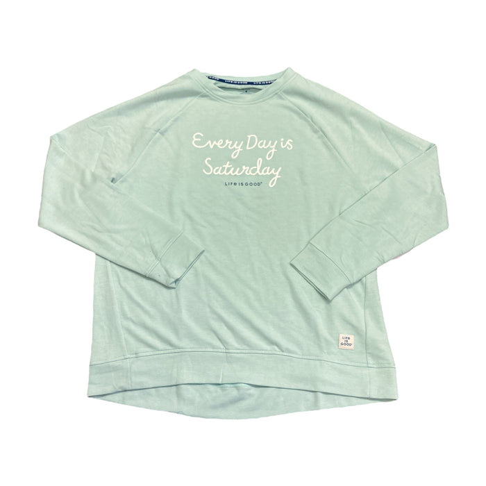 Life Is Good Women's Soft Long Sleeve Crew Neck Logo Sweater