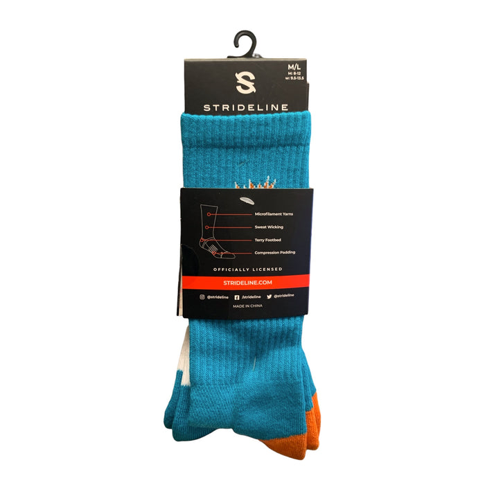 NFL Adult 2-Pack Moisture Wicking Contour Fit Crew Socks