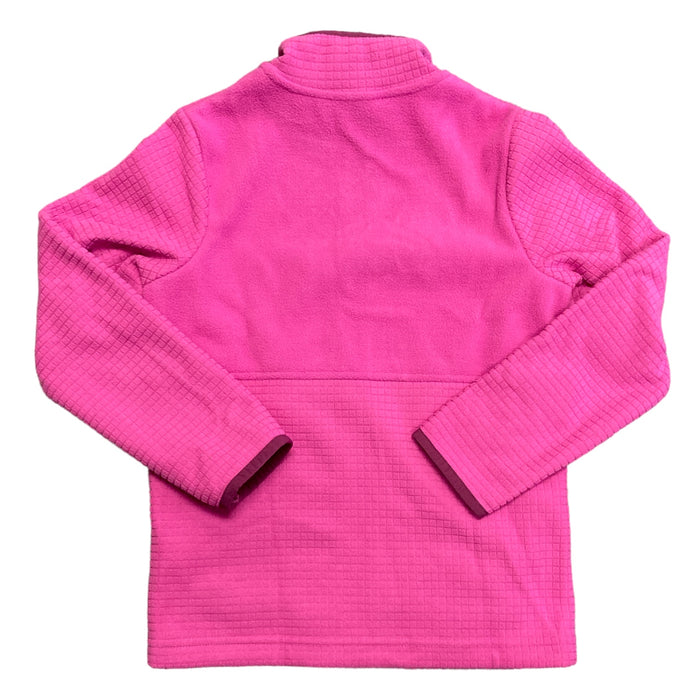 Land's End Youth Girl's Long Sleeve Full Zip Grid Fleece Jacket