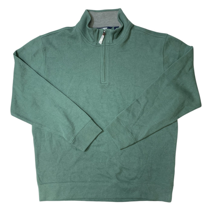 Lands' End Men's Bedford Rib Quarter Zip Long Sleeve Soft Cozy Pullover
