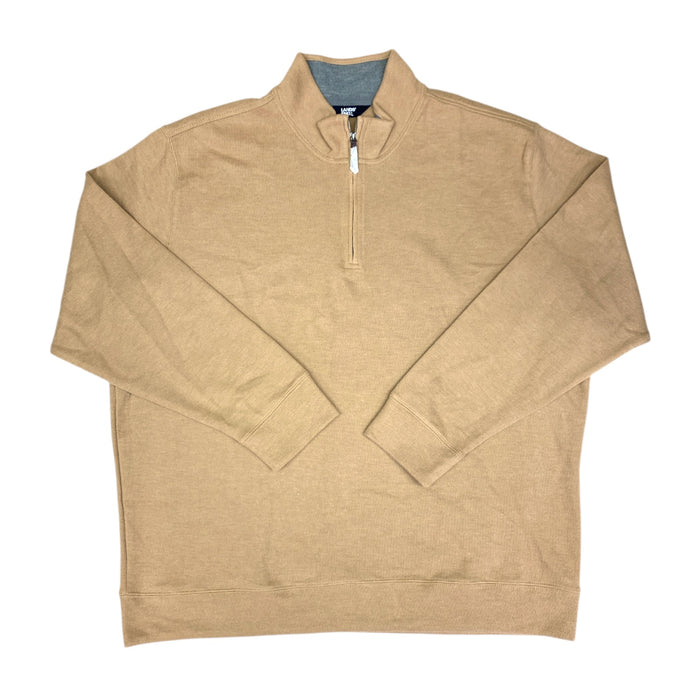 Lands' End Men's Bedford Rib Quarter Zip Long Sleeve Soft Cozy Pullover