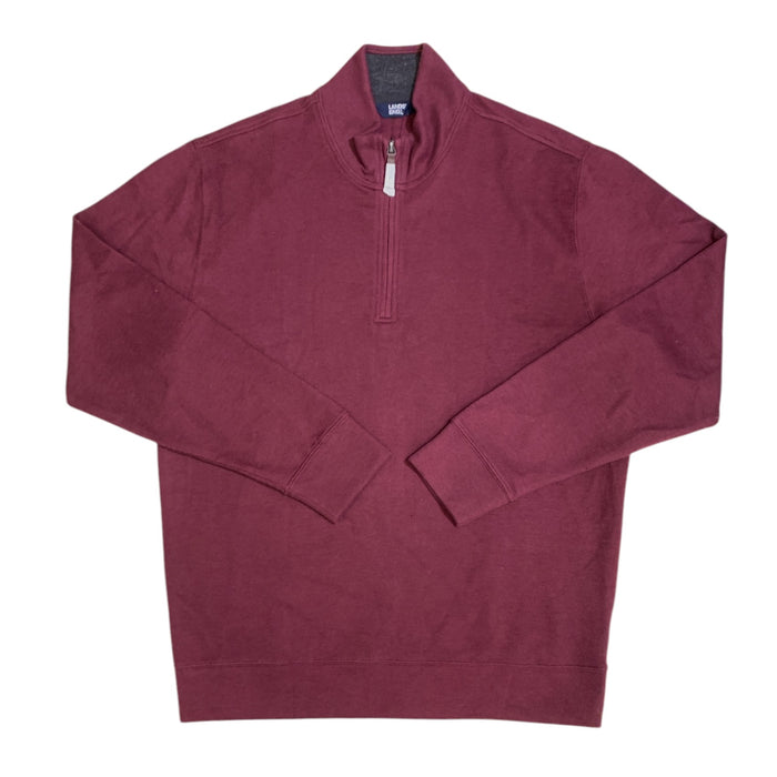 Lands' End Men's Bedford Rib Quarter Zip Long Sleeve Soft Cozy Pullover