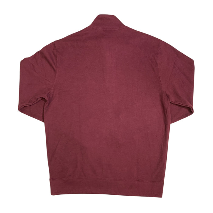 Lands' End Men's Bedford Rib Quarter Zip Long Sleeve Soft Cozy Pullover