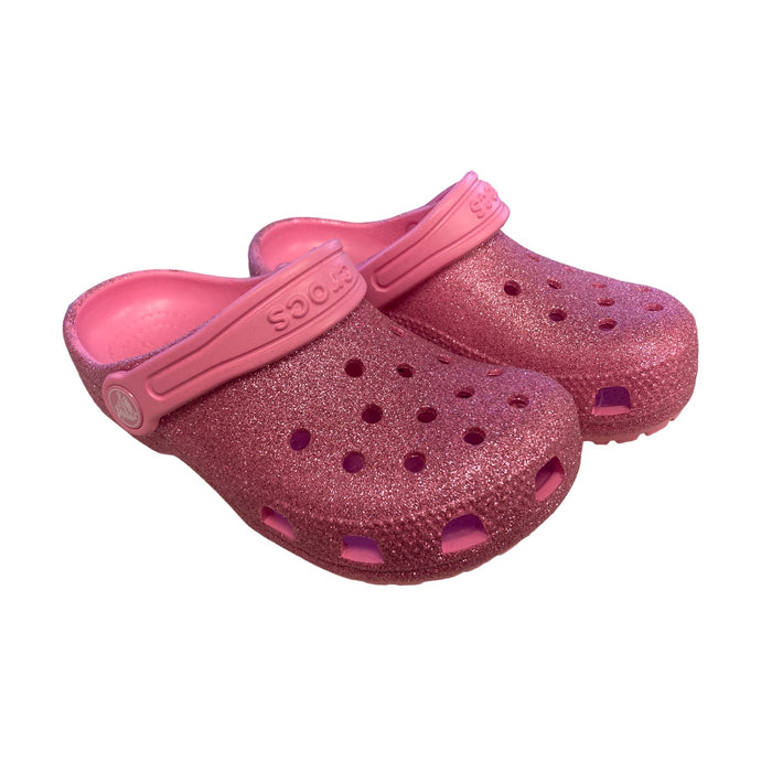 Crocs Kid's Classic Glitter Clog with Heel Strap