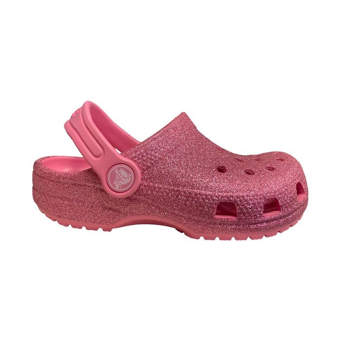 Crocs Kid's Classic Glitter Clog with Heel Strap