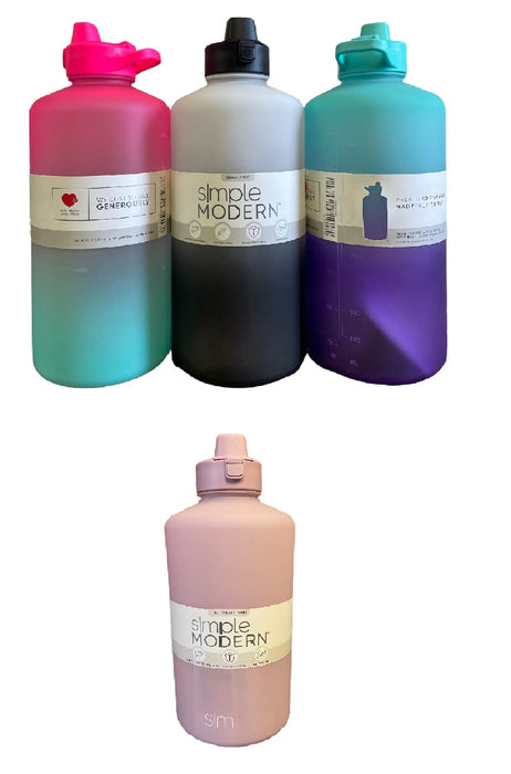 Simple Modern 1 Gallon 128oz Water Bottle with Straw Lid, Ounce Markers, Ombre