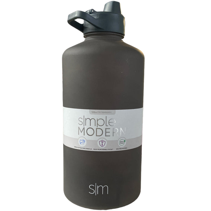 Simple Modern 1-Gallon Water Bottle with Straw Lid with Ounce Markers  (Black)