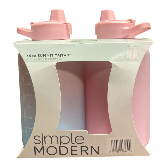 Simple Modern 64-oz Tritan Plastic Summit With Simple Flip Straw Lid 2 Pack