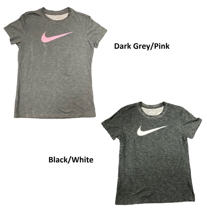 Nike Women's Swoosh Dri Fit Short Sleeve Logo T Shirt