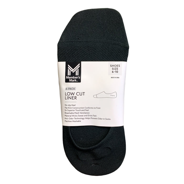 Member's Mark Women's 8-Pack No-Slip Breathable Low Cut Liner Socks