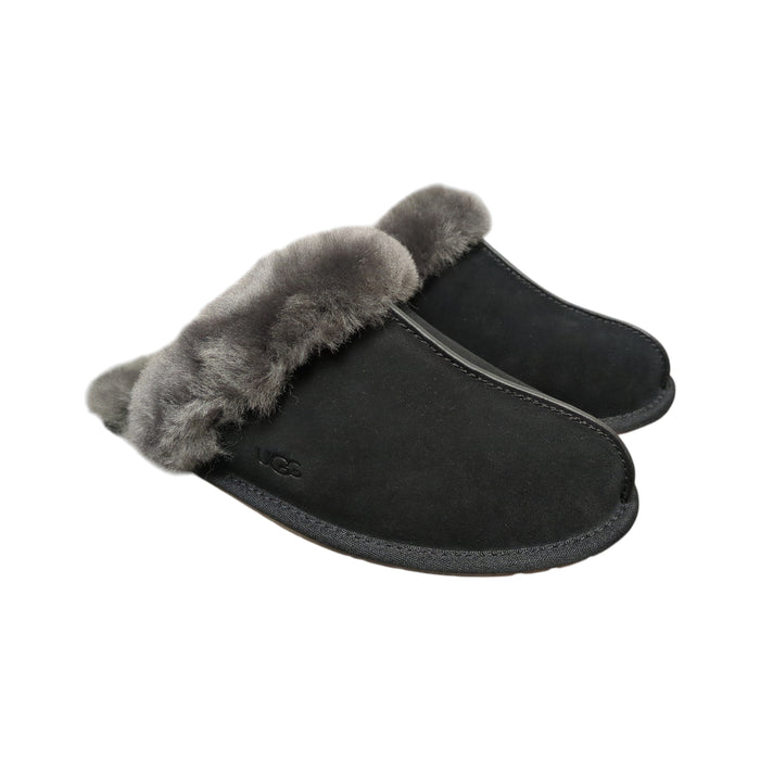 UGG Women's Scuffette II Suede Upper Sheepskin Collar House Slipper