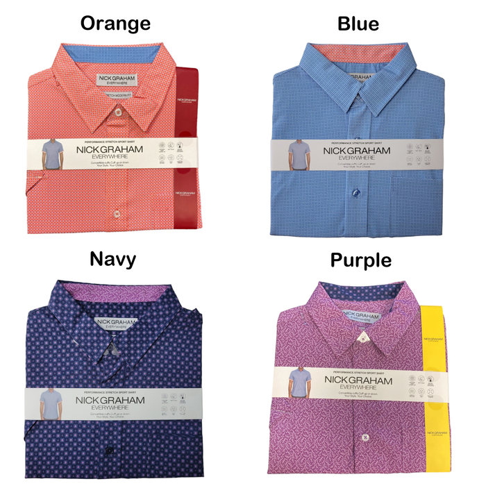 Nick Graham Everywhere Men's Short Sleeve Performance Stretch Sport Shirt