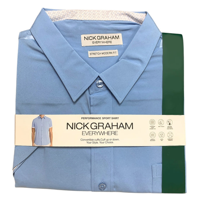 Nick Graham Men's Performance Short Sleeve Sport Shirt