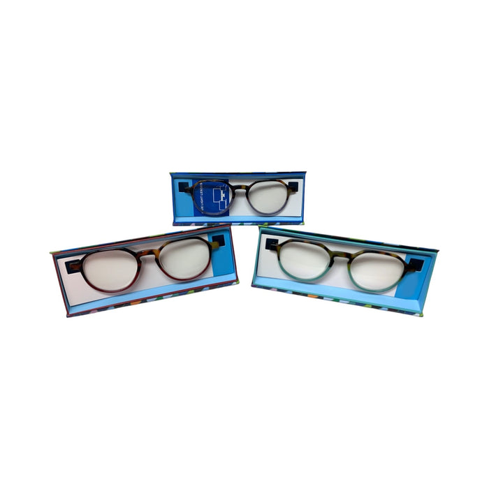 OPTIQUE Trifecta Reading Glasses Set, 2 Readers, 1 Blue Light Reader & Cases