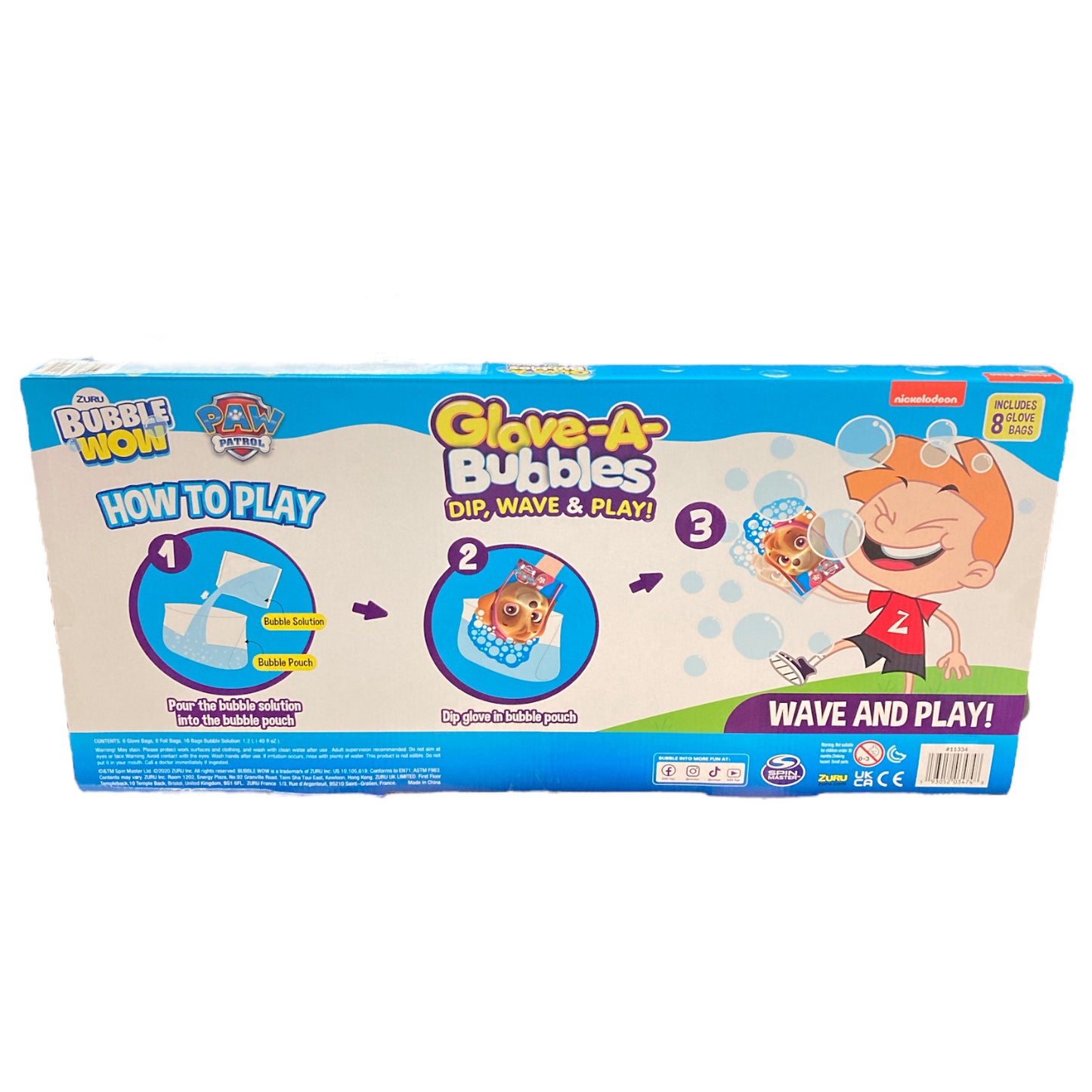 Bubble Wow Paw Patrol Glove-A-Bubbles Wave & Play (8 Pack)