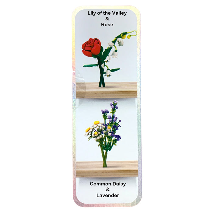 Zuru Max Flowers Collection Brick Building Kits, Assorted 4 Pack, 916 Pieces