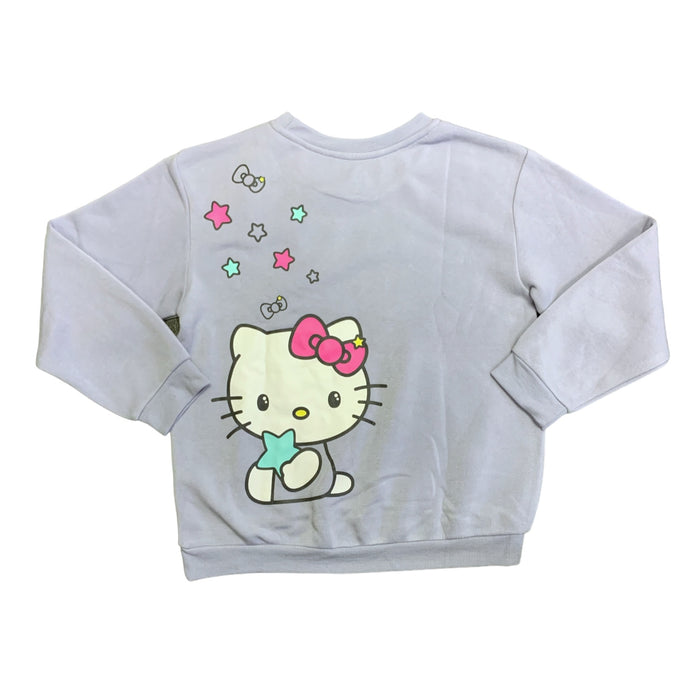 Hello Kitty Youth Girl's Soft Long Sleeve Crewneck French Terry Sweatshirt