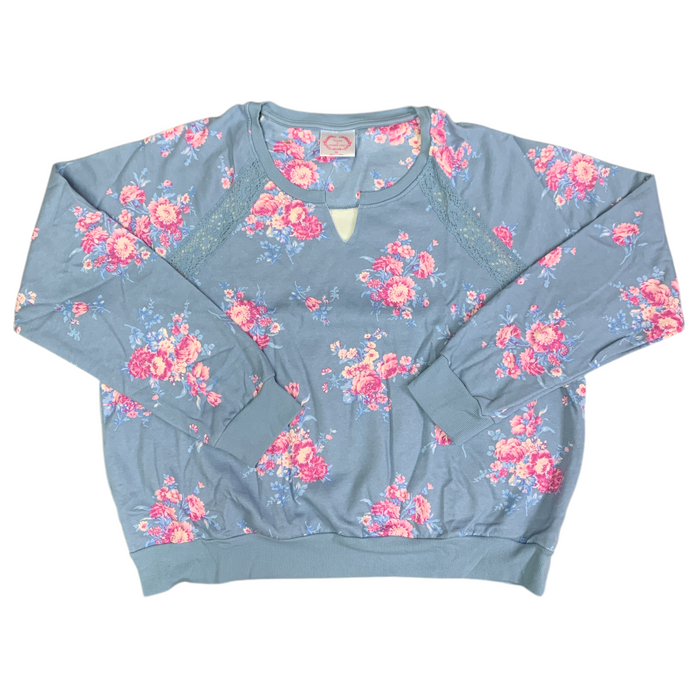 Treasures By Shabby Chic Stylish Fleece V-Neck Sweatshirt