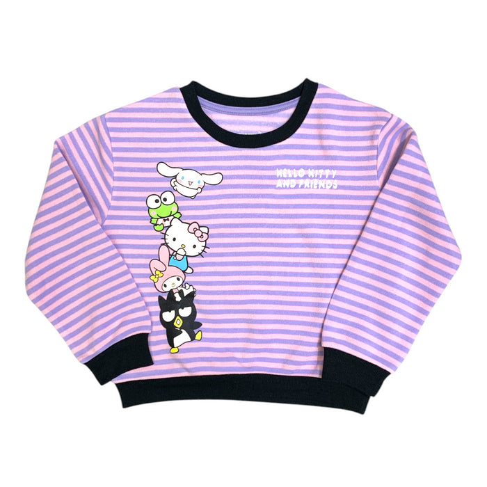 Character Girl's Long Sleeve Crewneck Soft Fleece Pullover Sweatshirt