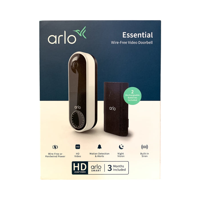 Arlo Essential Wire Free HD Motion Detection Night Vision Video Doorbell