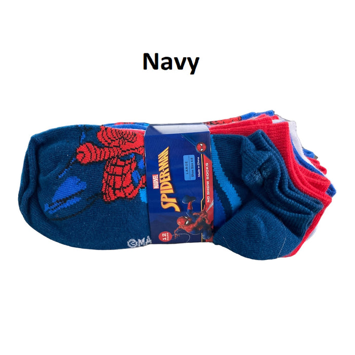 Marvel Spiderman Boy's Breathable Comfortable 12 Pair Set No Show Socks