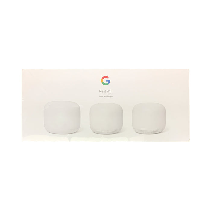 Google Nest Wifi 3 Pack (AC2200 Mesh Router with 2 Points)