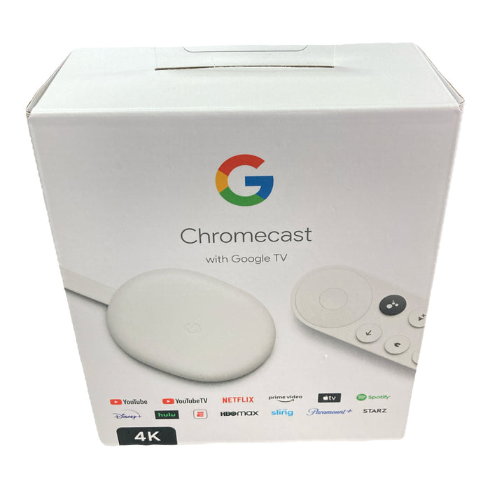 Google Chromecast with Google TV 2021 - Streaming Entertainment in 4K HDR - Snow