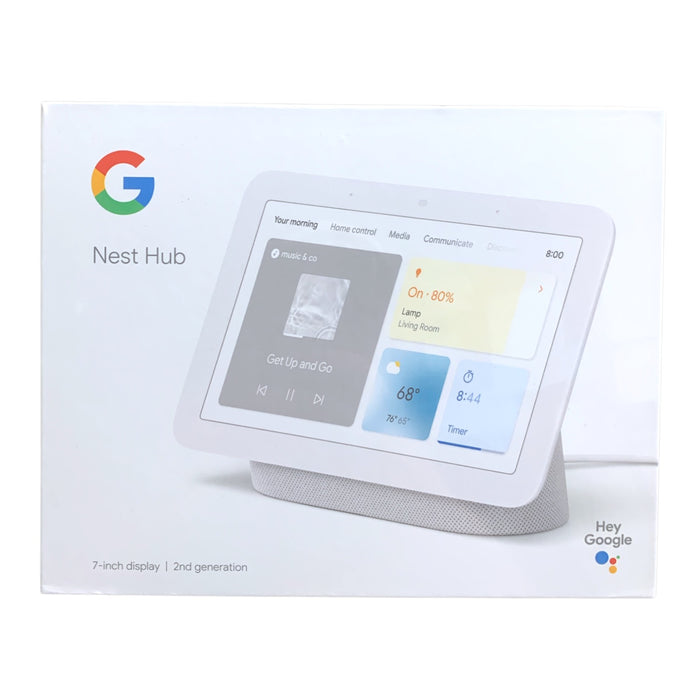 Google Nest Hub 2nd Gen - Smart Home Display with Google Assistant - Chalk