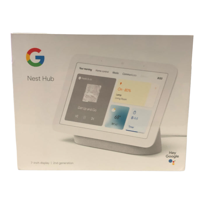 Google Nest Hub 2nd Gen - Smart Home Display with Google Assistant - Chalk