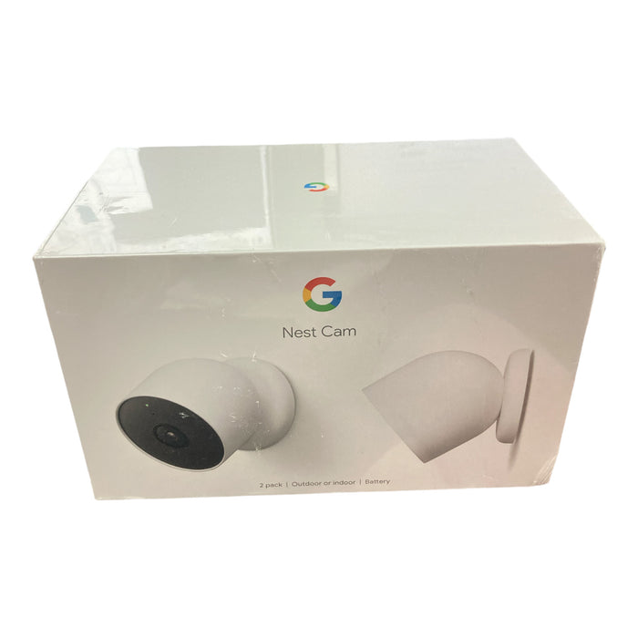 Google Nest 1080p Indoor/Outdoor Camera (Battery) - White (2 pack)