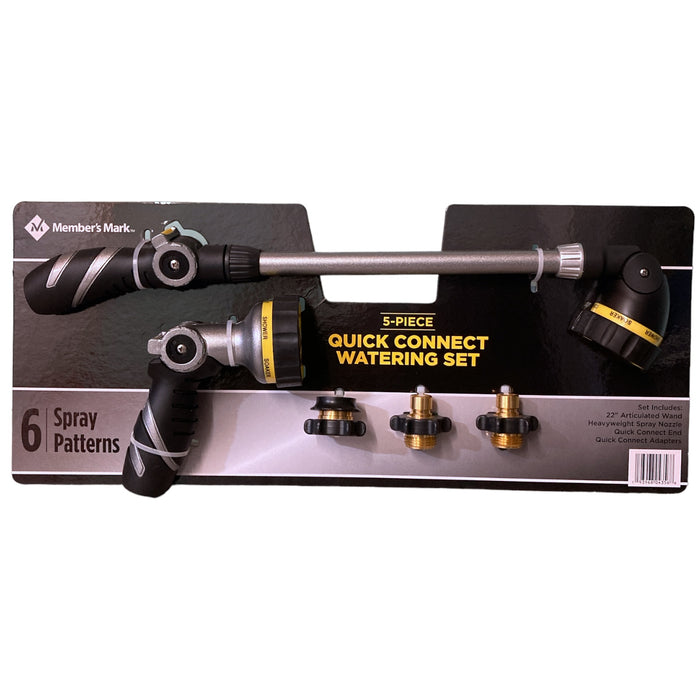 Member's Mark Quick Connect Watering Set with 22" Articulated Wand (5 Piece)