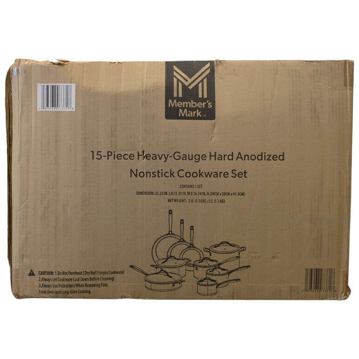 Member's Mark 15-Piece Hard Anodized Aluminum Cookware Set