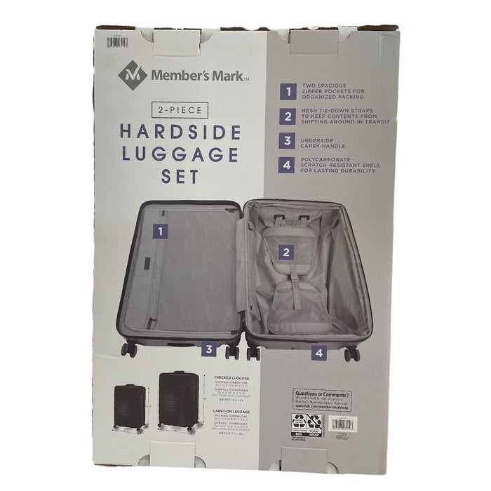 Member's Mark 2 Piece Hardside Luggage Set, Checked Luggage & Carry On