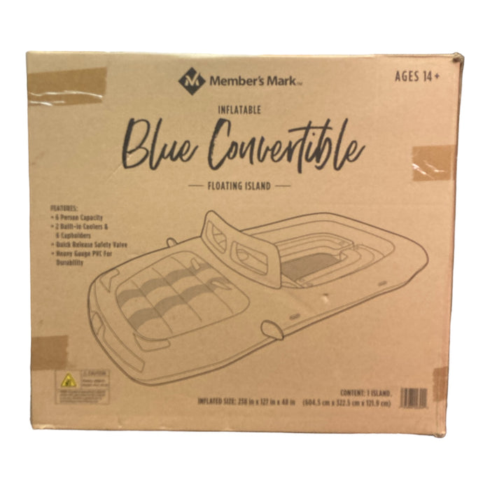 Member's Mark 6-Person Convertible Island with Coolers and Cup Holders - Blue