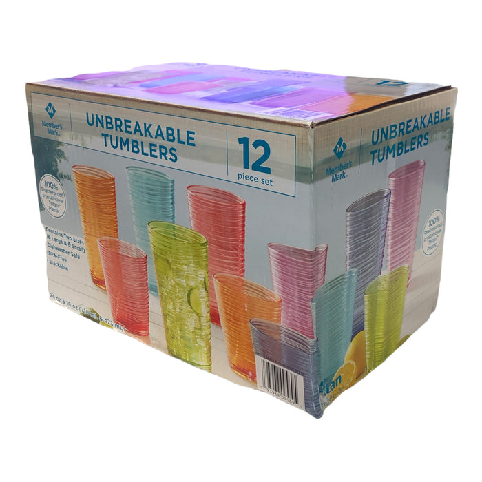 Member's Mark Unbreakable Glass Like Tritan Tumblers, 12 Pack