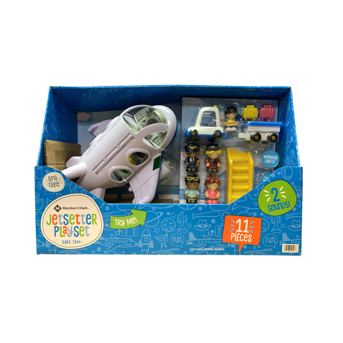 Member's Mark Jetsetter 11 Piece Preschool Playset, Working Lights & Sound, 18M+
