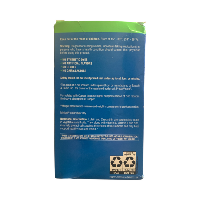 Member's Mark Advanced Eye Health Complex Dietary Supplement, 210ct. Minigels