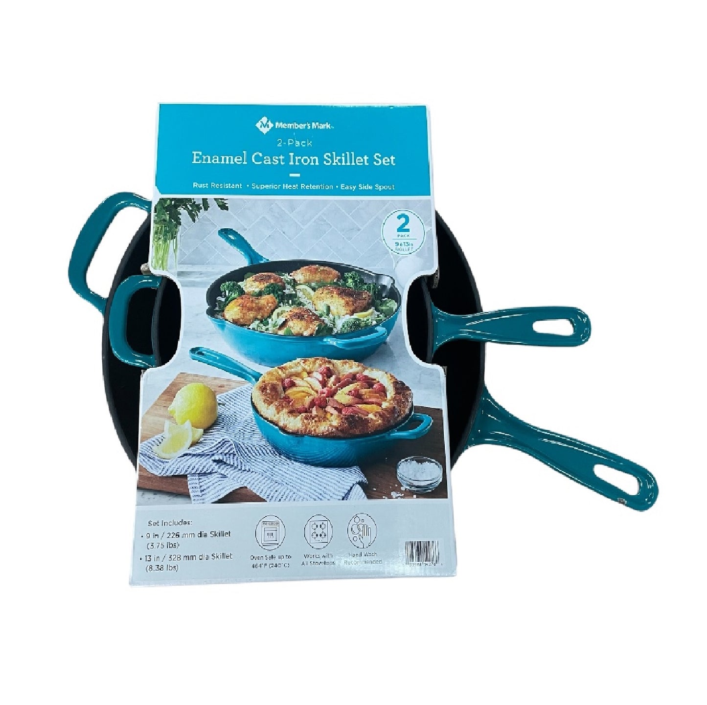 Member's Mark 2 Piece Enamel Cast Iron 9