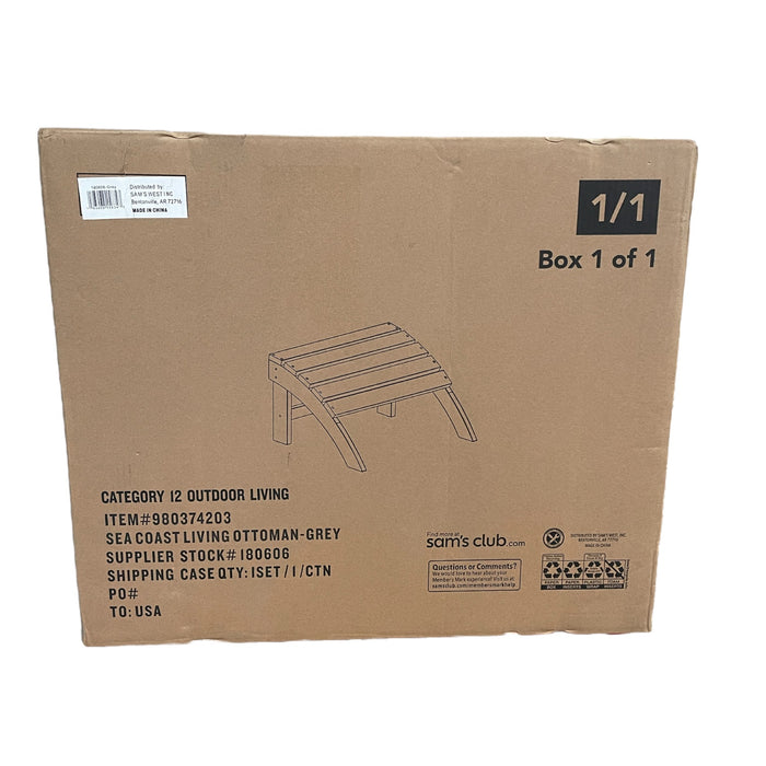 Member's Mark Sea Coast Living Outdoor Ottoman, Grey